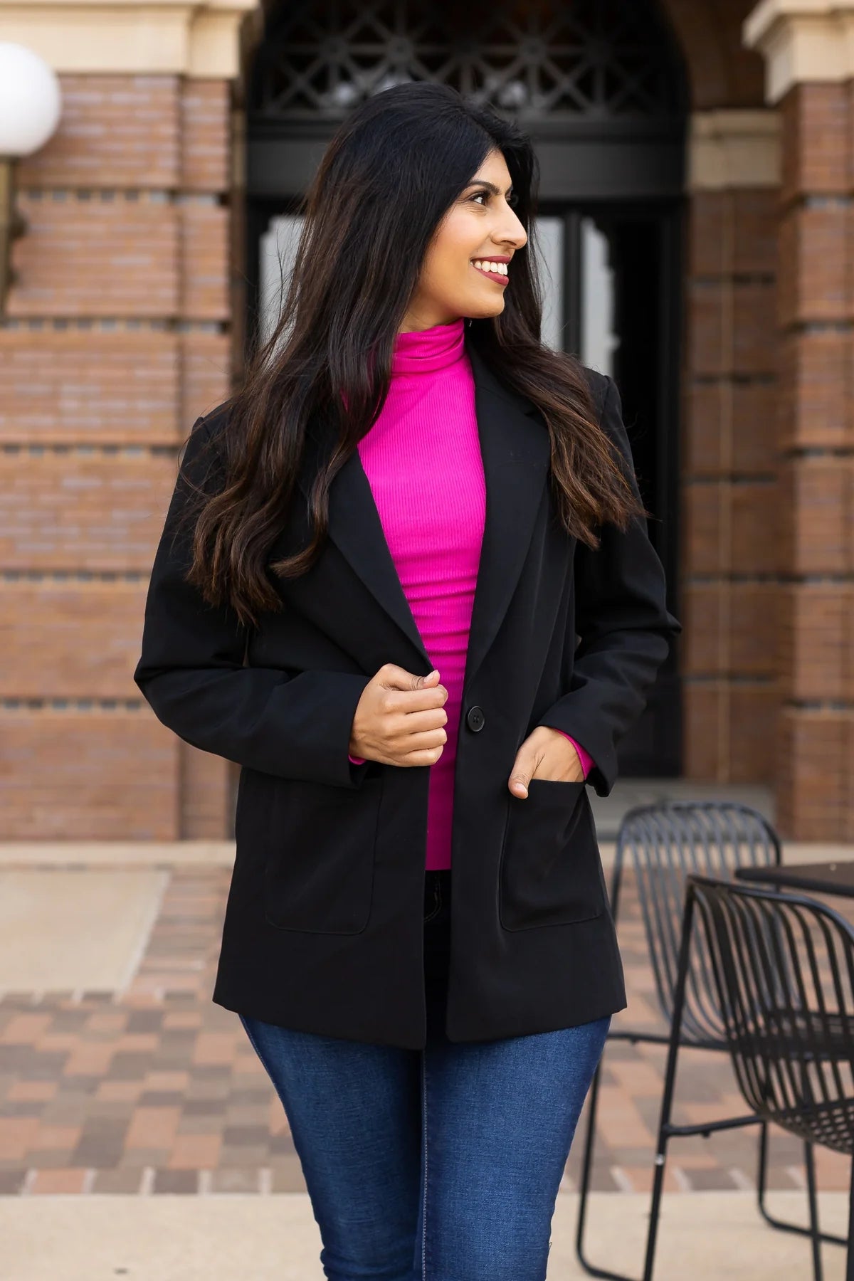 Blair Boyfriend Blazer in Black