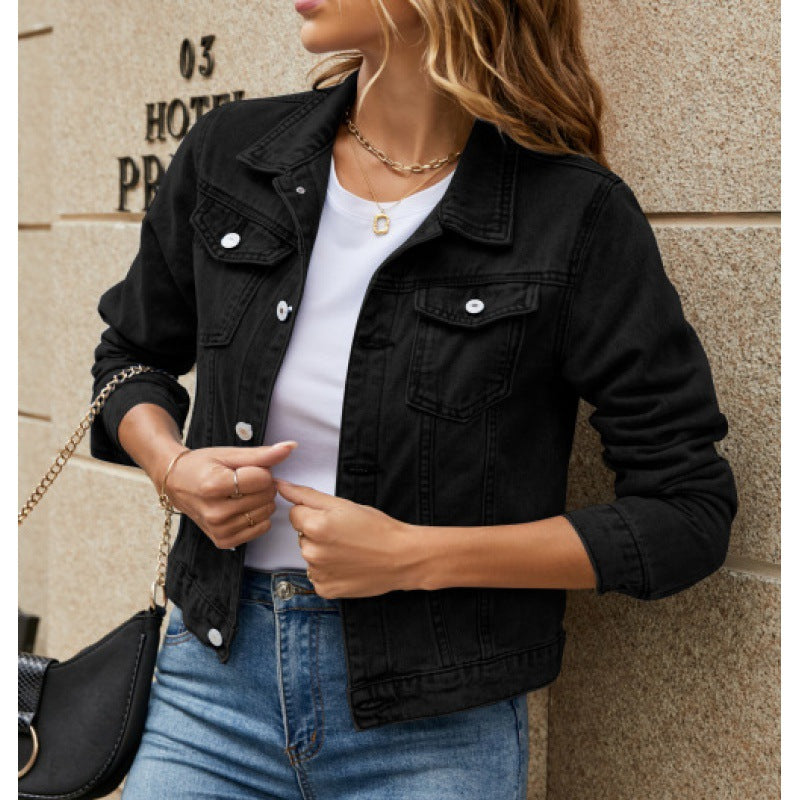 Lightweight Black Denim Jacket