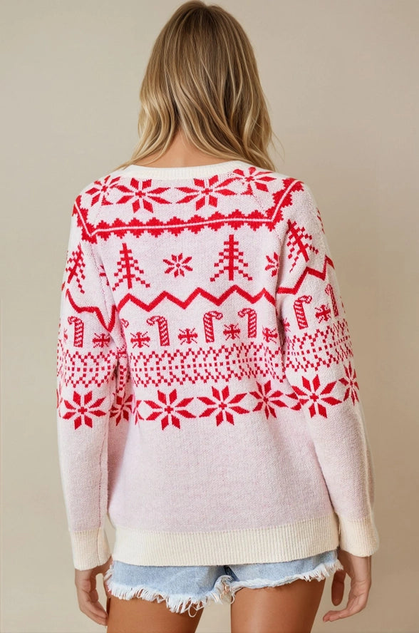 Christmas Raglan Sleeve Sweater