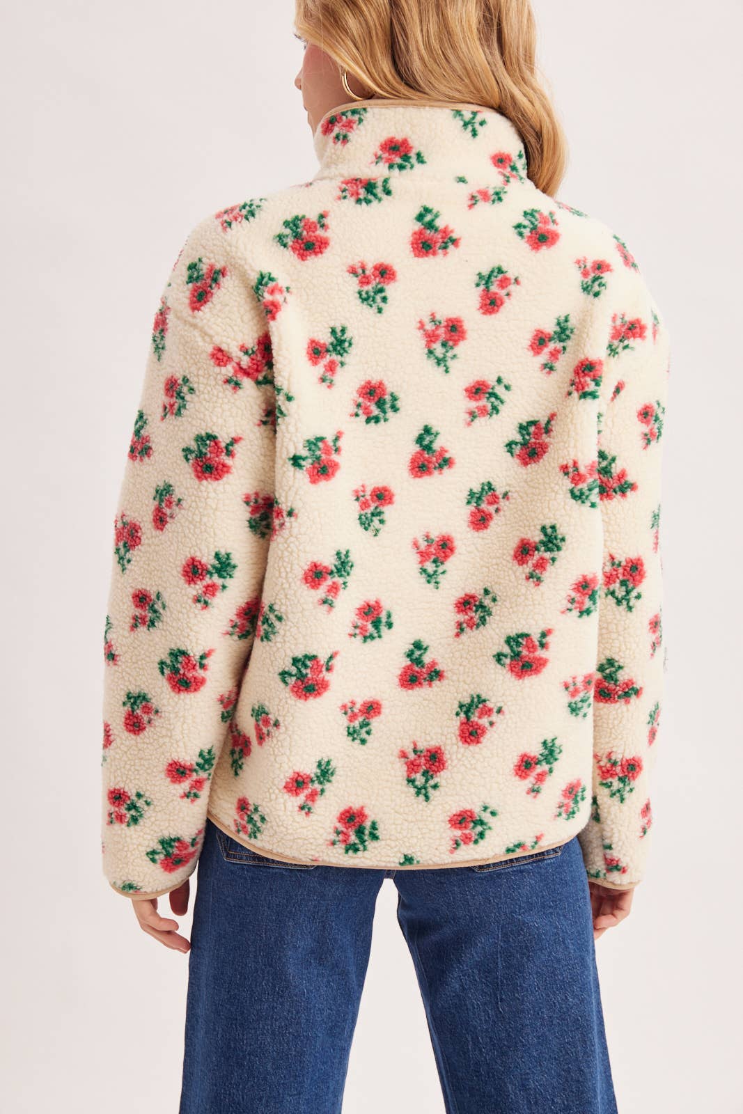 Wildflower Woods Floral Sherpa Fleece Jacket