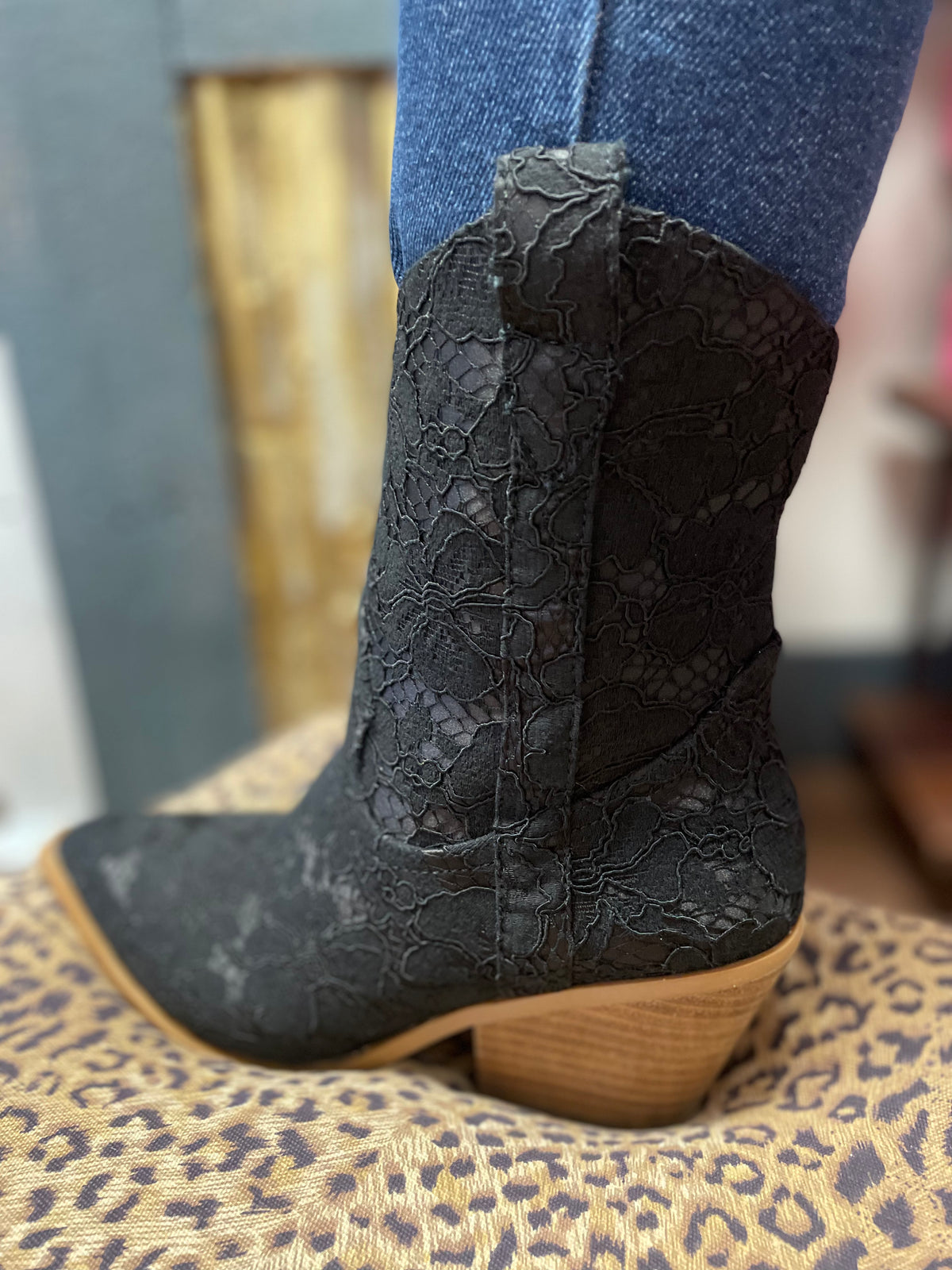 Rowdy Black Lace Boots