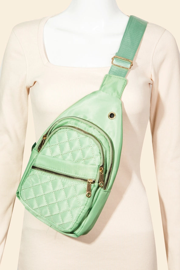 Small Green/Lavender Backpack Bag