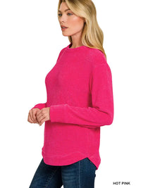 Waffle Round Neck Sweater