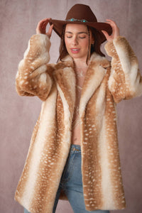 Winter Woodland Faux Fur Coat