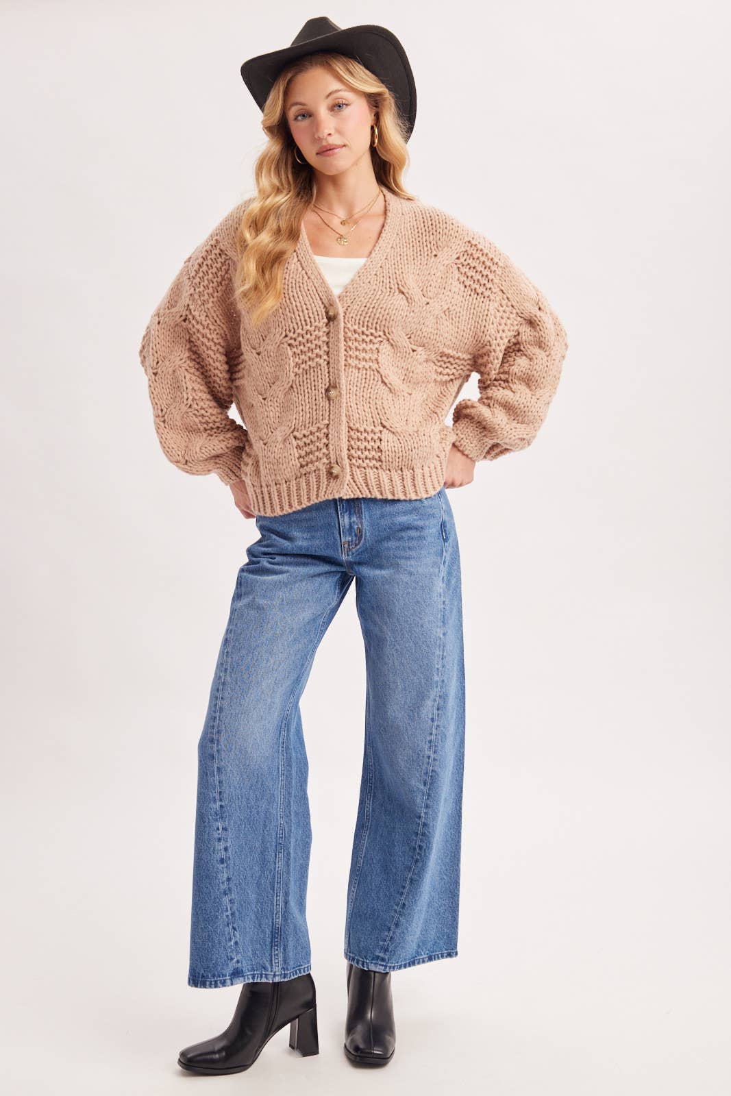 Vintage High Waisted Seam Front Wide Leg Trouser