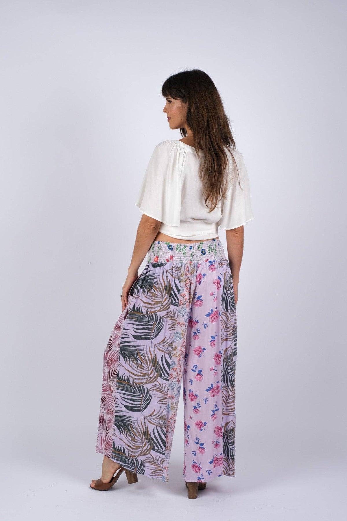 Lavender Floral Serenity Chic Pants