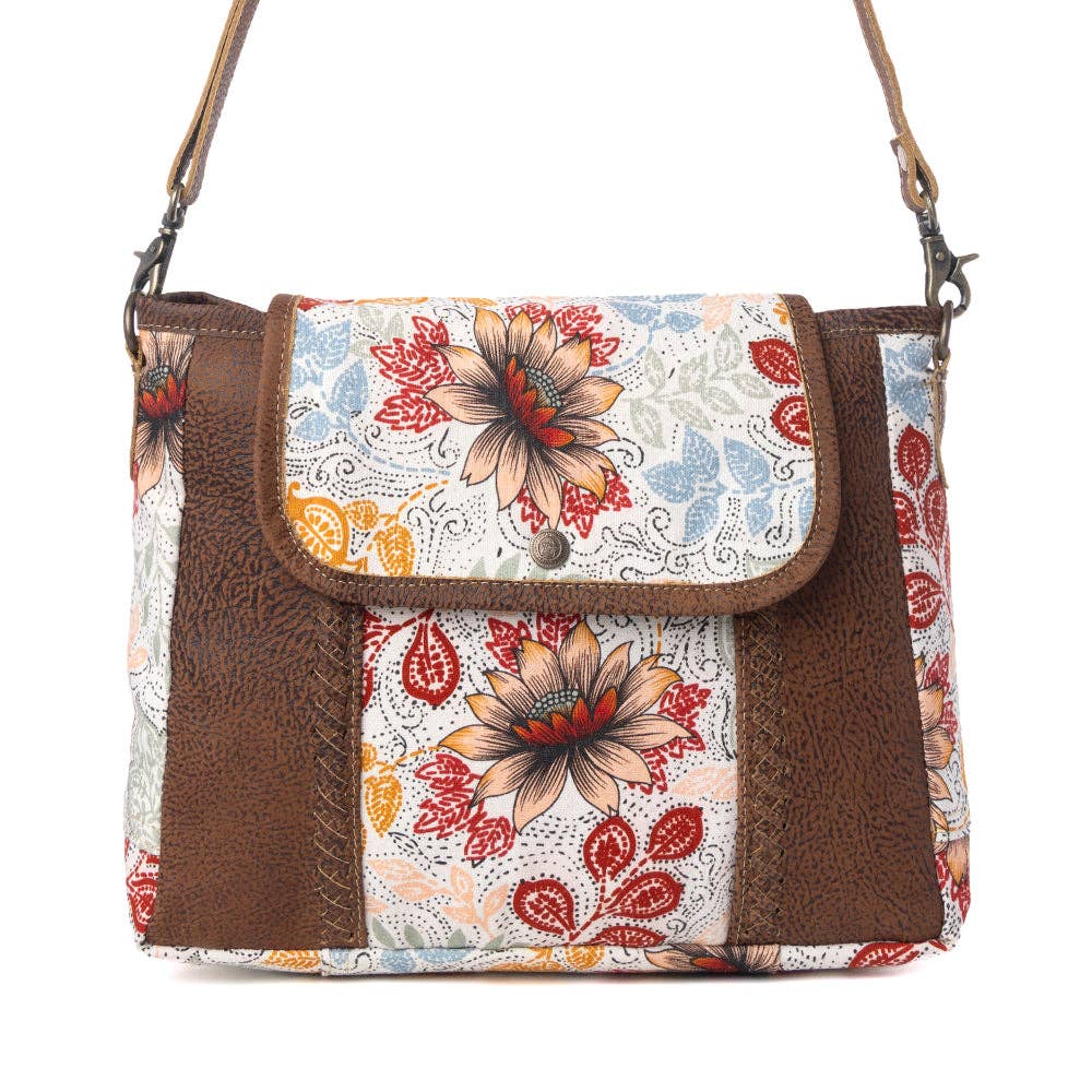 Oakline Cotton & Leather Dahlia Shoulder Bag