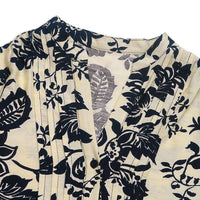 Elegant Floral Print Blouse with Pintuck Detail