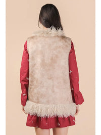 Sherpa Suede Boho Vest