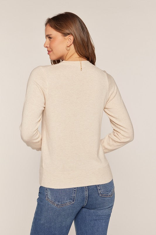 Lauren Long Sleeve Oatmeal Sweater