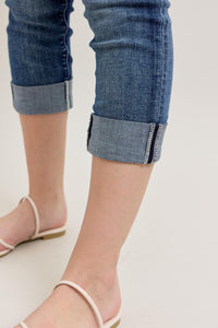 Judy Blue Dark Wash Cuffed Capri
