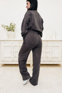 Mineral Wash Wide Leg Pant