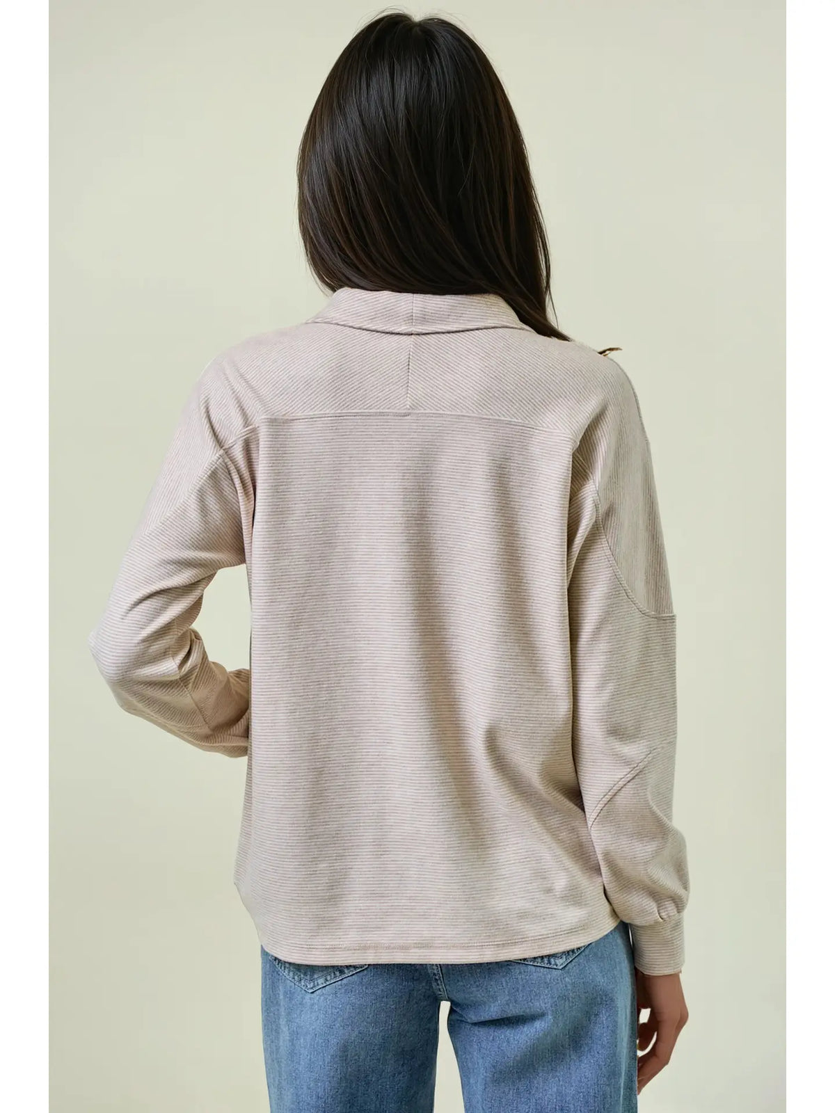 Buttery Soft Striped Knit Sweatshirt