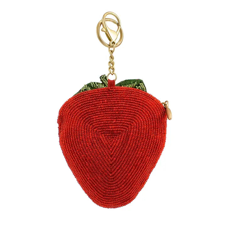 Mary Frances Berry Beautiful Strawberry Beaded Coin Purse