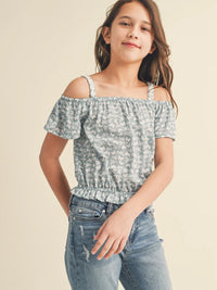 Tween Girl's Off Shoulder Shirt