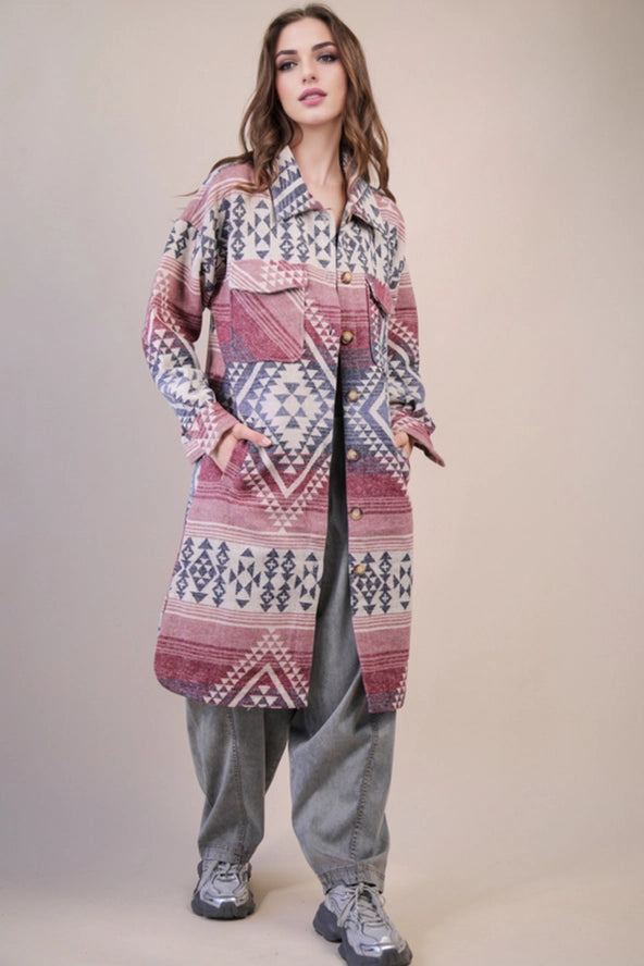 Sedona's Aztec Shacket Jacket