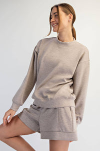Modal Scuba Mock Neck Pullover