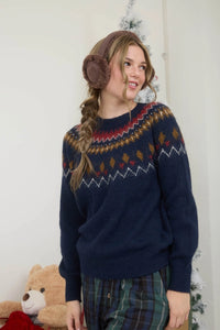 Fair Isle Crew Neck Pullover