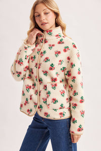 Wildflower Woods Floral Sherpa Fleece Jacket