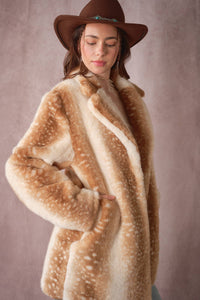 Winter Woodland Faux Fur Coat