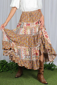 Celeste's Autumn Bohemian Maxi Skirt