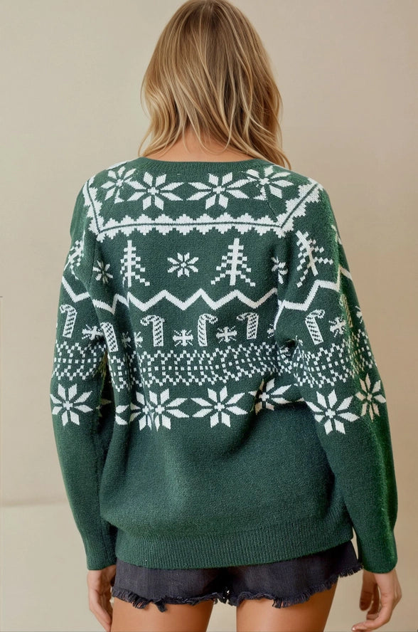 Christmas Raglan Sleeve Sweater