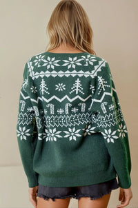 Christmas Raglan Sleeve Sweater