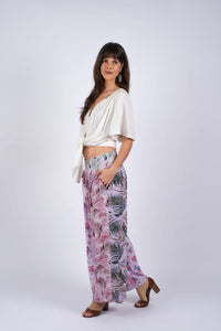 Lavender Floral Serenity Chic Pants
