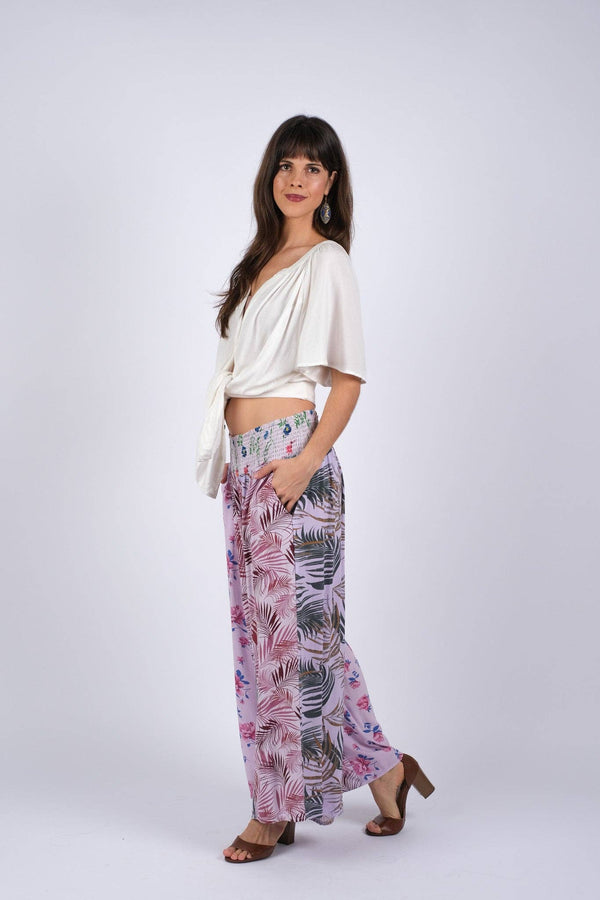 Lavender Floral Serenity Chic Pants