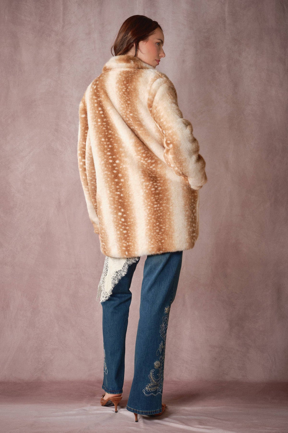 Winter Woodland Faux Fur Coat