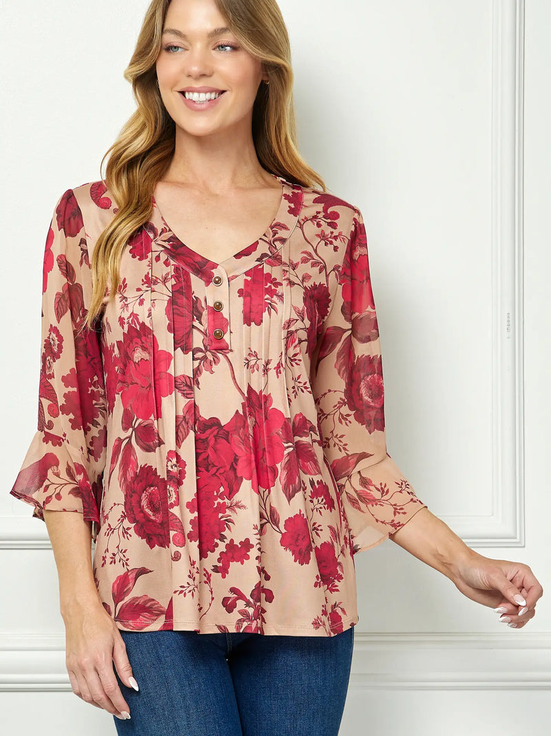 Everbloom Pleated Blouse