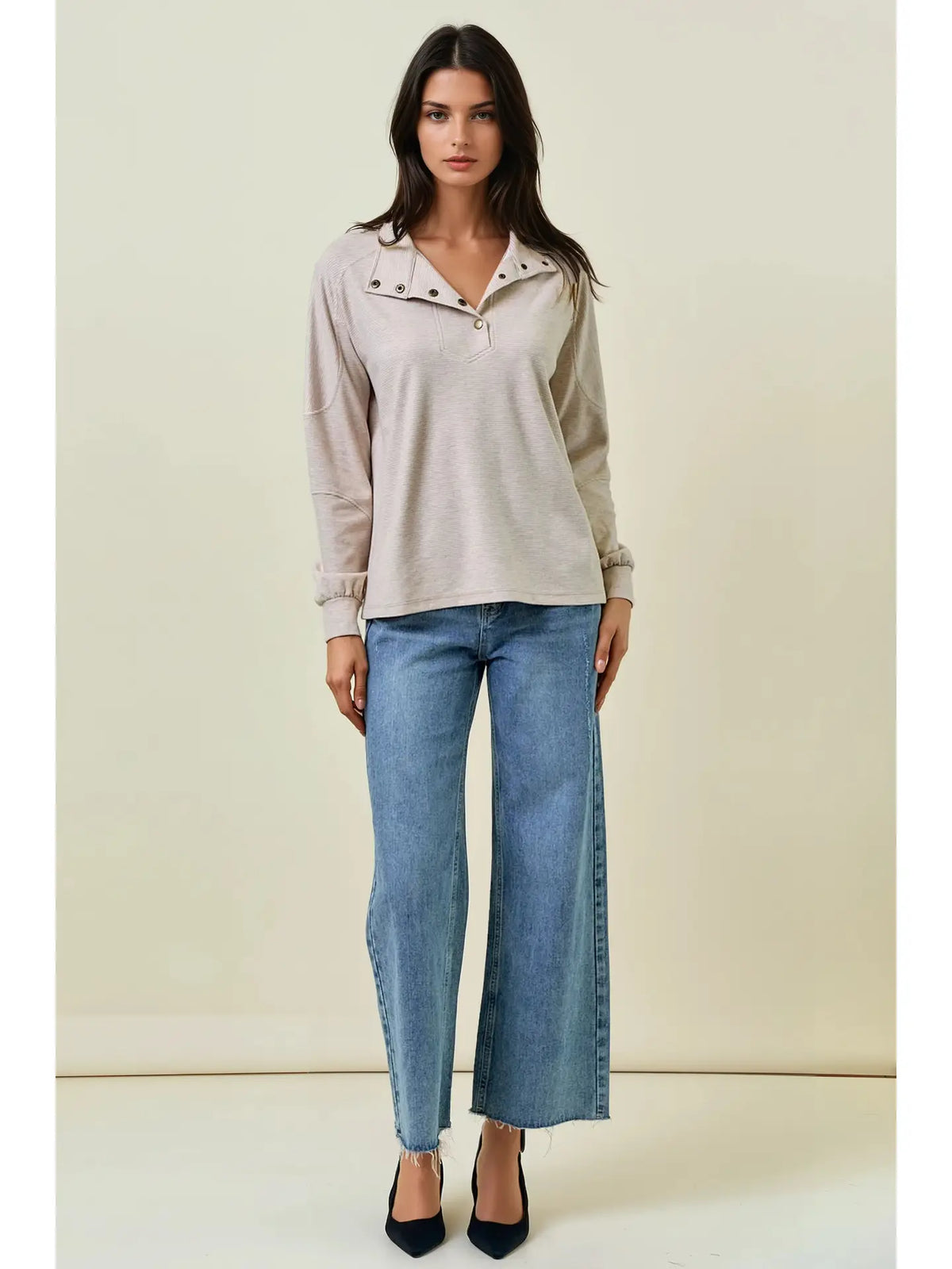 Buttery Soft Striped Knit Sweatshirt