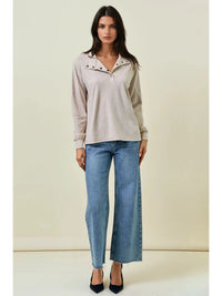 Buttery Soft Striped Knit Sweatshirt