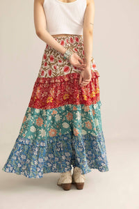 Patchplay Skirt in Poppy Bloom