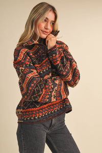 Sherpa Aztec Half Zip Pullover