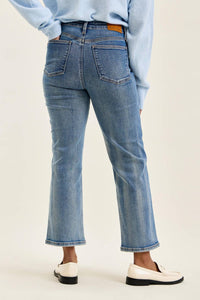 Judy Blue PEGGY Ankle Straight Break Through Blue Jeans