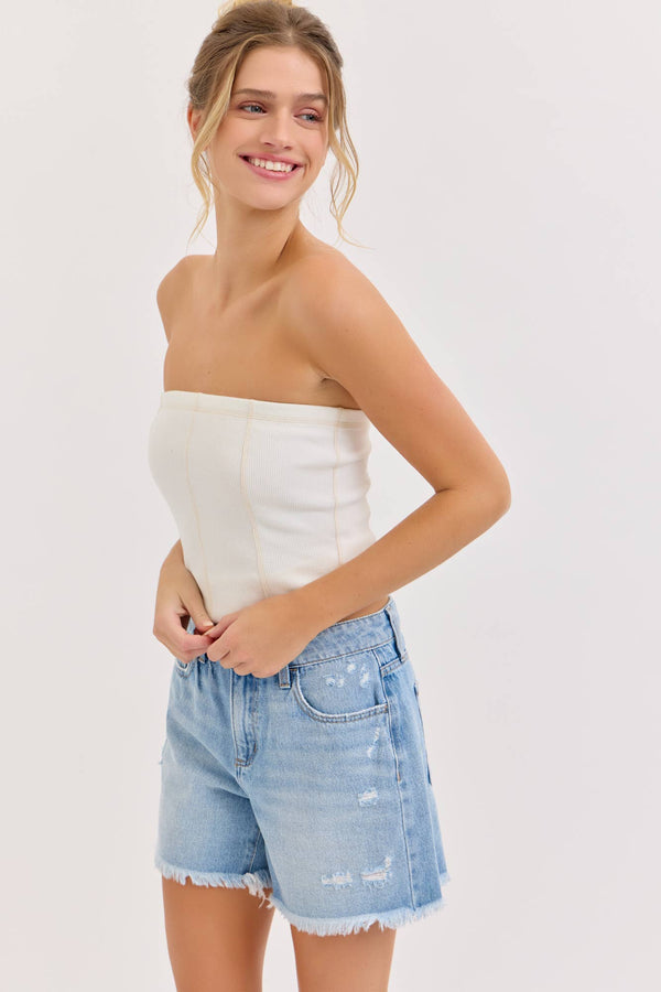 Cello Mid Rise Boyfriend Short