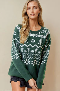 Christmas Raglan Sleeve Sweater