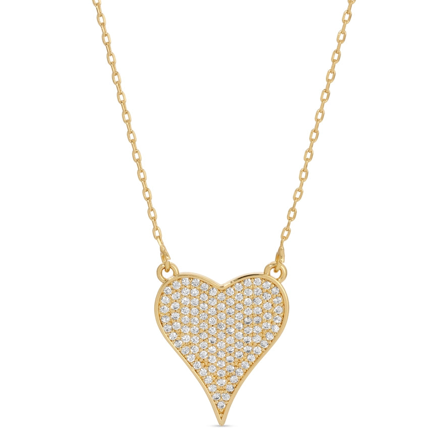 Pave Heart Necklace