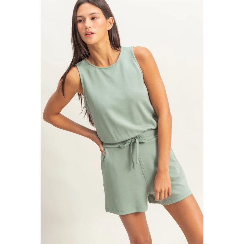 Brooke Sage Green Romper