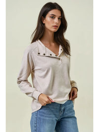 Buttery Soft Striped Knit Sweatshirt