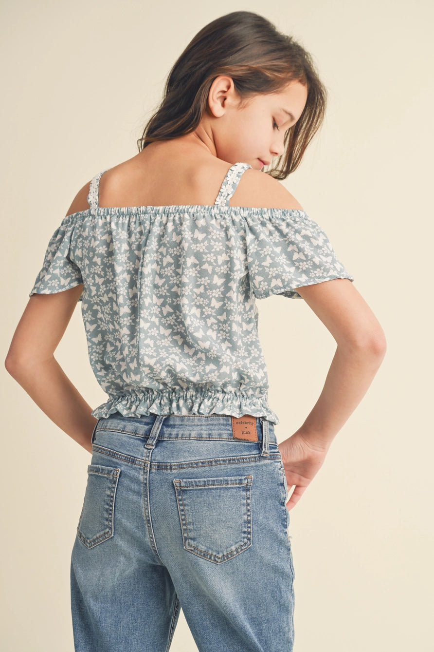 Tween Girl's Off Shoulder Shirt