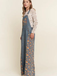 Laurel's Floral Denim Overalls