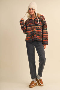 Sherpa Aztec Half Zip Pullover