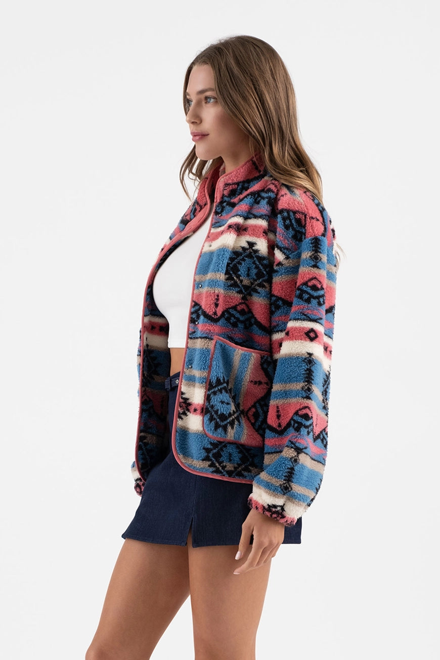 Kelsey Tribal Fleece Jacket