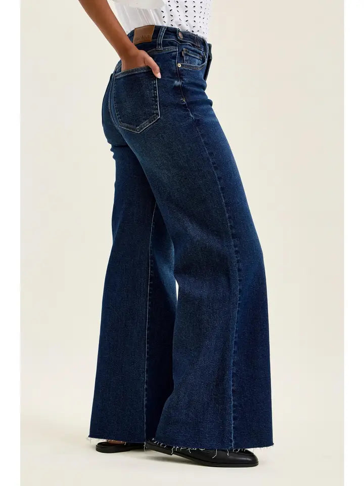 Judy Blue High Waisted Wide Leg- Adjustable Tabs