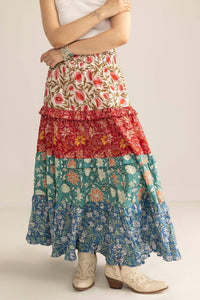 Patchplay Skirt in Poppy Bloom