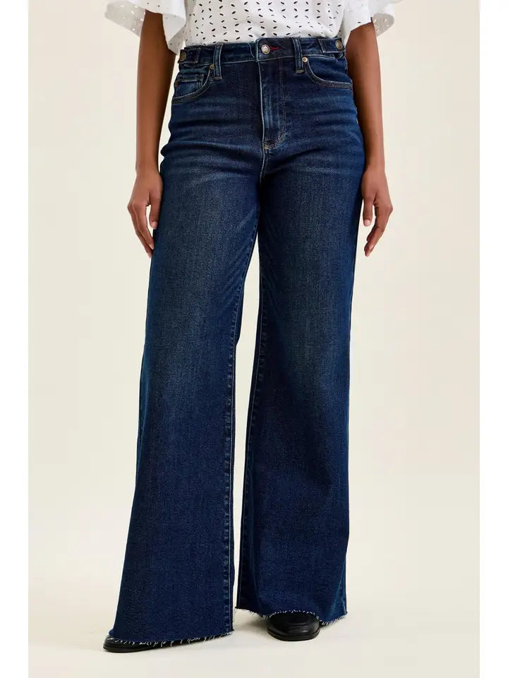 Judy Blue High Waisted Wide Leg- Adjustable Tabs