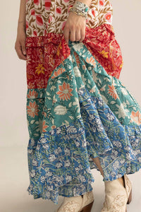 Patchplay Skirt in Poppy Bloom