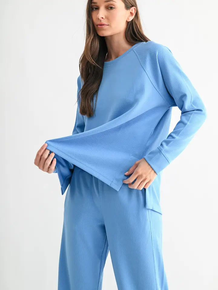 Luxe Rib Knit Raglan Long Sleeve